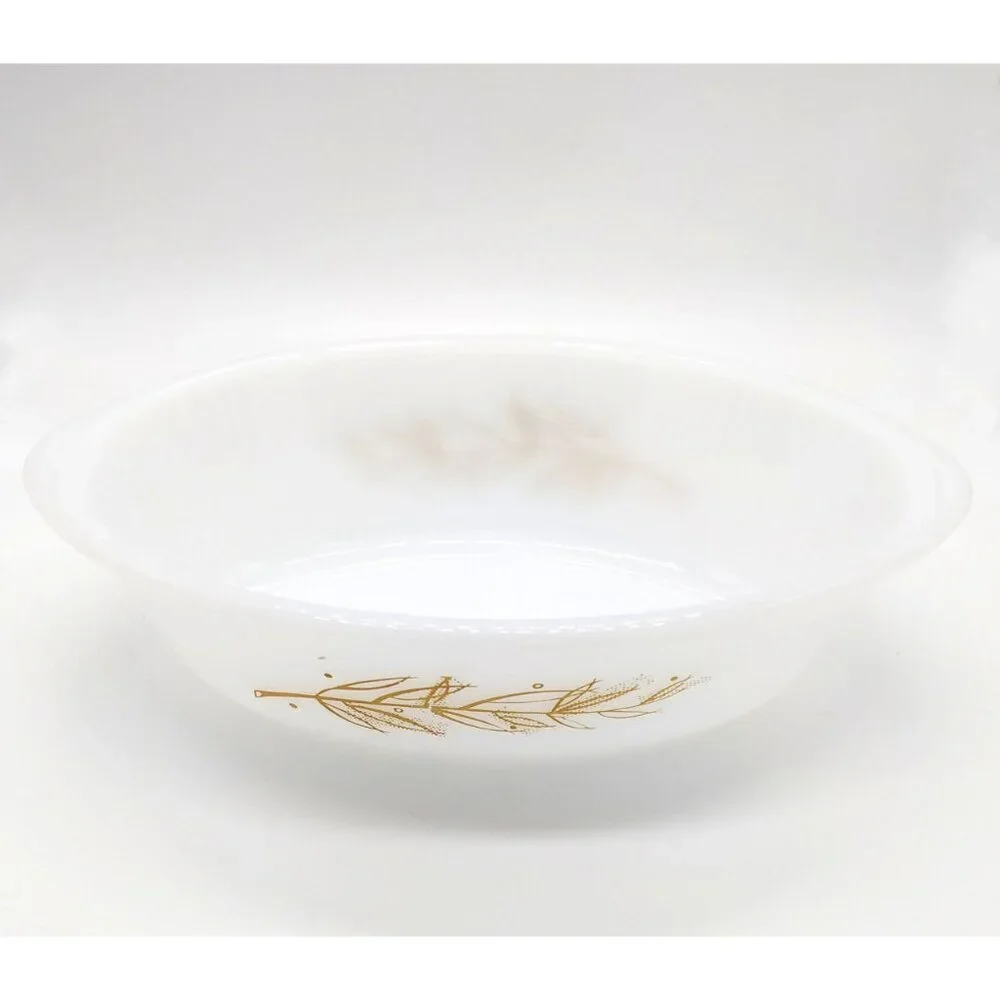 Vintage Glasbake J-235 1Qt White Milk Glass Oval Casserole dish